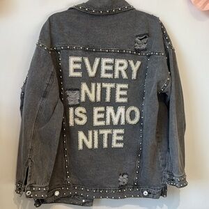 Judith March every night is emo night Jean jacket large
